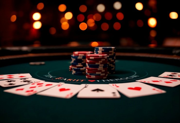 Meja Sic Bo live-dealer di narayatogel dengan tiga dadu dan dealer profesional